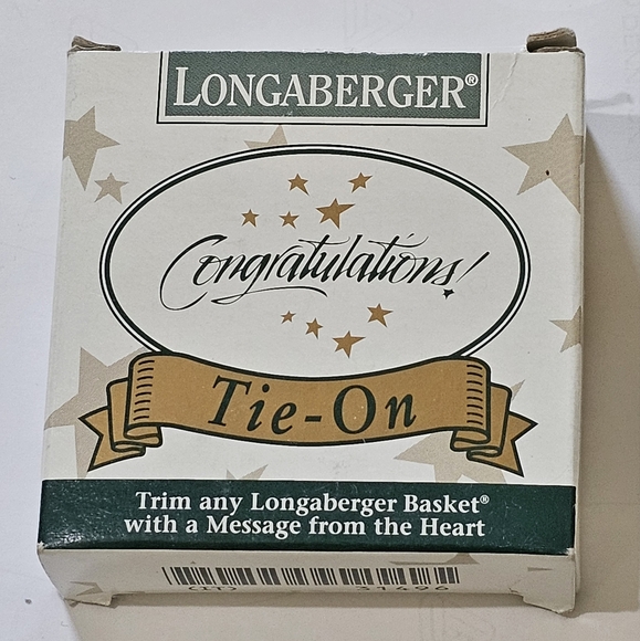 Longaberger Congratulations Basket Tie-On  - #31496 - Trim Any Basket - Picture 7 of 7